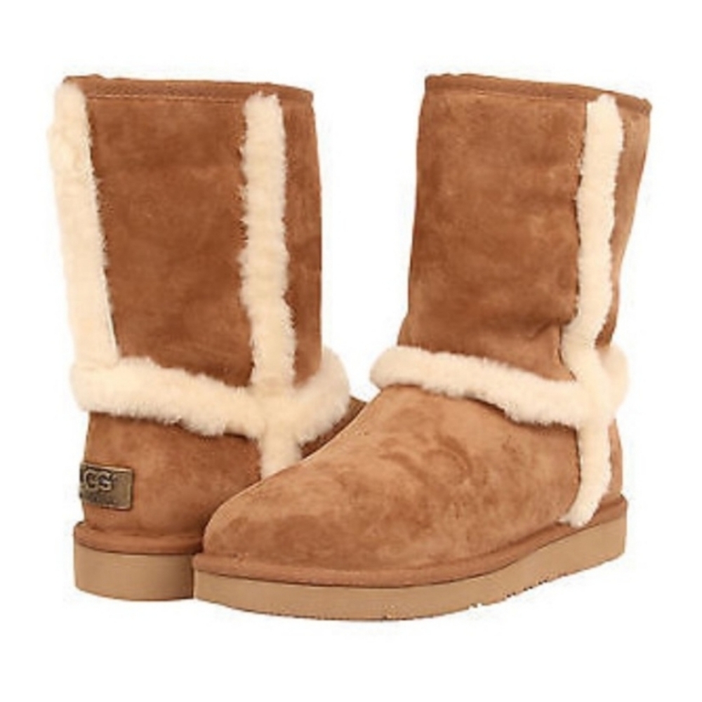 UGG Australia Chestnut Fur Trim Boots 100583